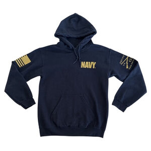 Men's Grunt Style Navy Gold "Over The Edge" Hoodie S